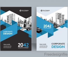 Corporate brochure template design vectors 03