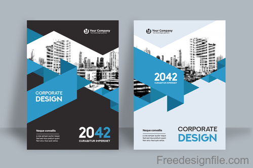 Corporate brochure template design vectors 03