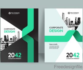 Corporate brochure template design vectors 04