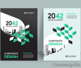 Corporate brochure template design vectors 05