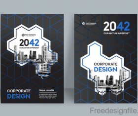 Corporate brochure template design vectors 06