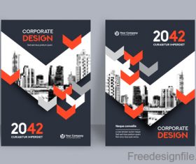 Corporate brochure template design vectors 08