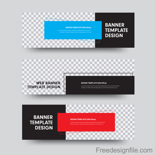 Creative banners template illustration vector 01