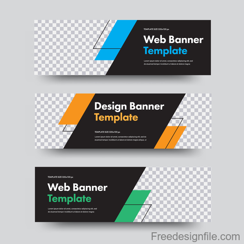 Creative banners template illustration vector 03