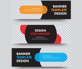 Creative banners template illustration vector 04