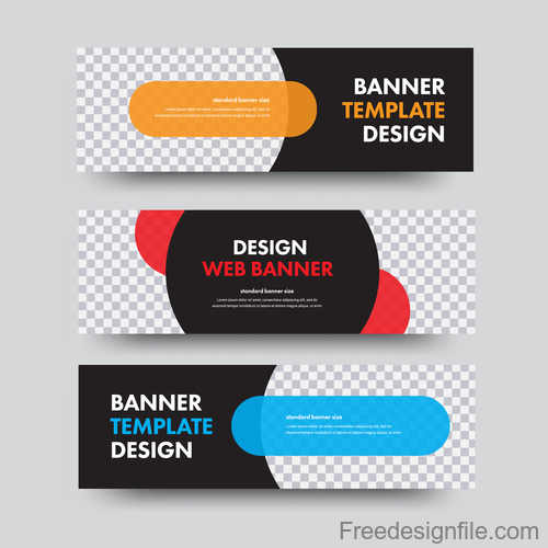 Creative banners template illustration vector 04