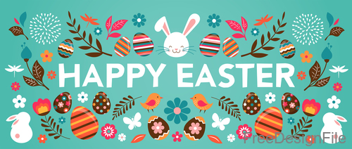 Cute easter banner template vectors 01 free download