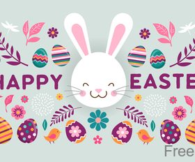 Cute easter banner template vectors 02