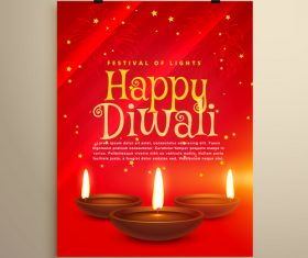 Diwali festival flyer template vector 02