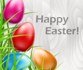 Easter Eggs On White Wood vector