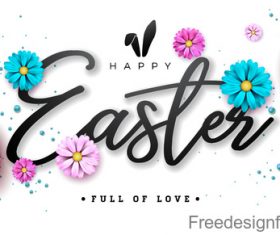 Easter card design with colored egg vectors material 02
