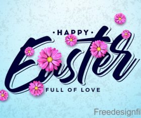 Easter card design with colored egg vectors material 04