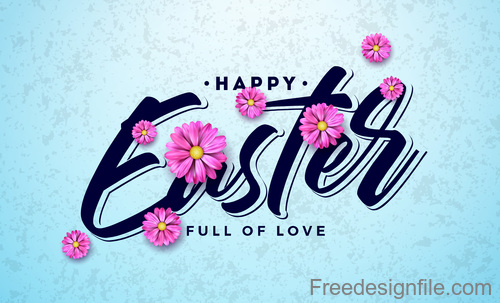 Easter card design with colored egg vectors material 04