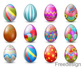 Easter eggs illustration vector set 01