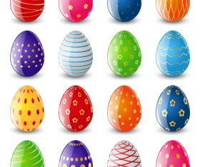 Easter eggs illustration vector set 02