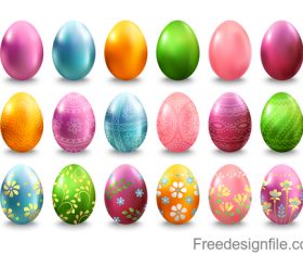 Easter eggs illustration vector set 03