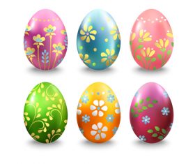 Easter eggs illustration vector set 05