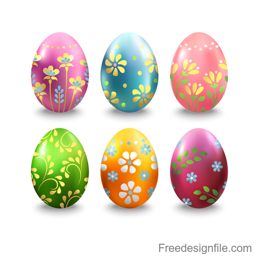 Easter eggs illustration vector set 05