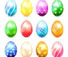 Easter eggs illustration vector set 06