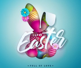 Easter festival card template vectors 01