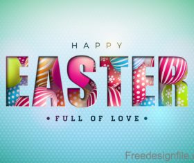 Easter festival card template vectors 03