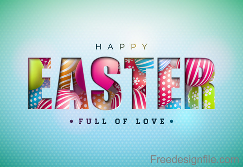Easter festival card template vectors 03