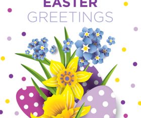 Easter greeting card vector design