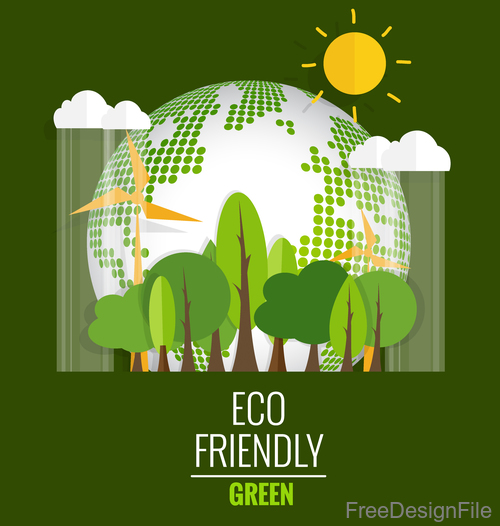 Eco friendly green template vector 02