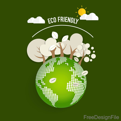 Eco friendly green template vector 03