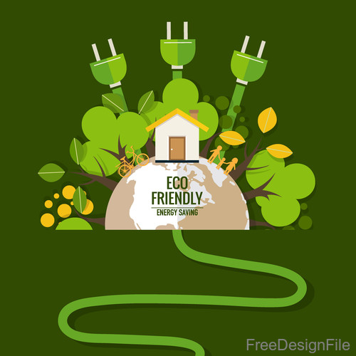 Eco friendly green template vector 04