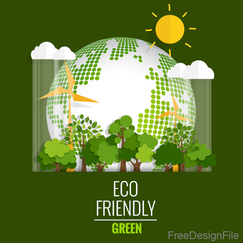 Eco friendly green template vector 05