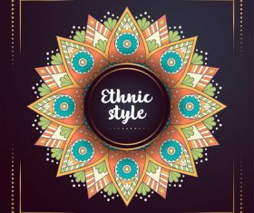 Ethnic style colored decorative background vectors 01