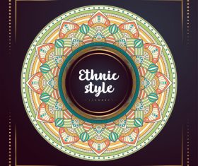 Ethnic style colored decorative background vectors 06