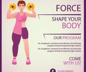 Fitness flyer temptlate vector design 04