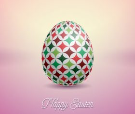 Floral easter egg with pink background vector