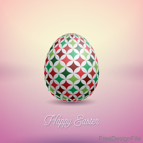 Floral easter egg with pink background vector