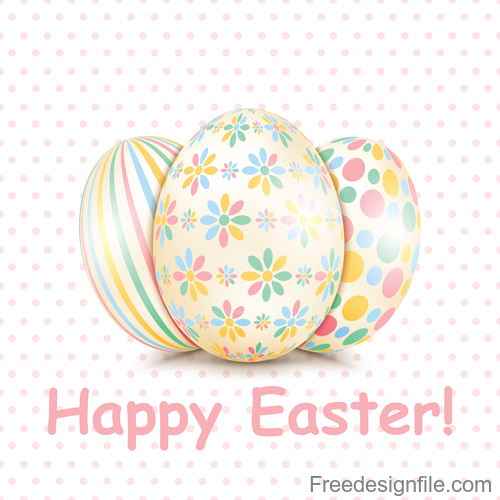 Floral easter eggs vector design