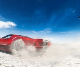 Ford GT 2005 red cars Stock Photo
