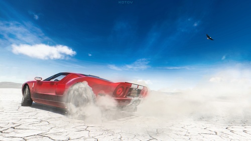 Ford GT 2005 red cars Stock Photo