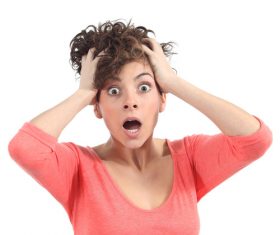 Funny Crazy Woman Stock Photo 04