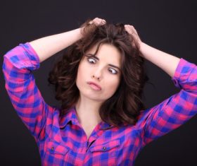 Funny Crazy Woman Stock Photo 05