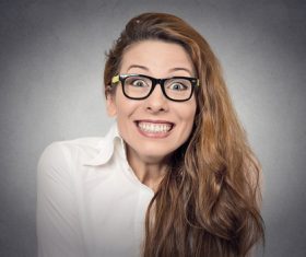 Funny Crazy Woman Stock Photo 06