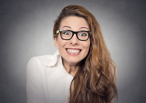 Funny Crazy Woman Stock Photo 06