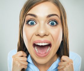 Funny Crazy Woman Stock Photo 08
