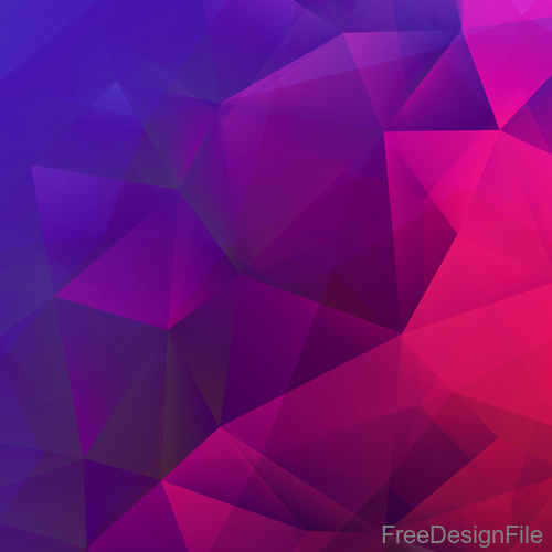 Geometric polygon colored backgrounds vectors 01