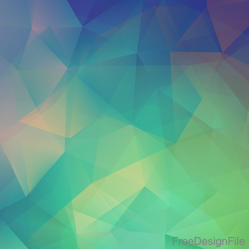 Geometric polygon colored backgrounds vectors 03