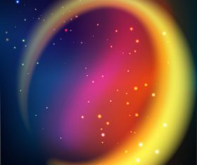 Golden light with abstract background design vector