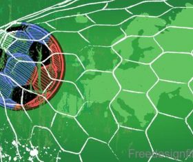 Grunge foodball background design vector