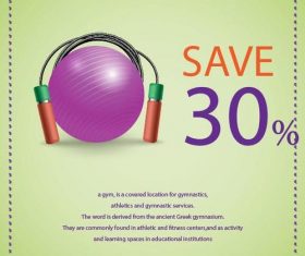 Gym summer fitness flyer template vector 01