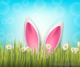 Halation background with easter design vector 01